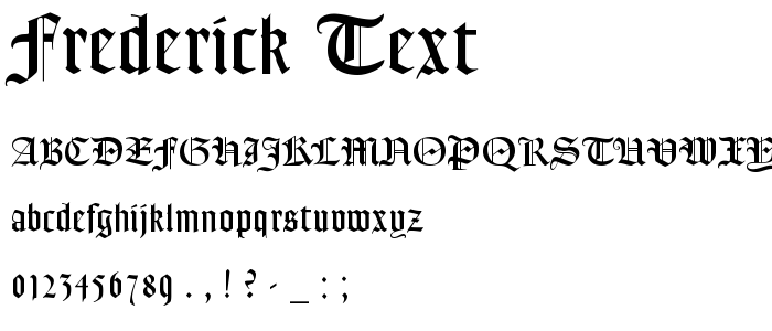 Frederick Text font